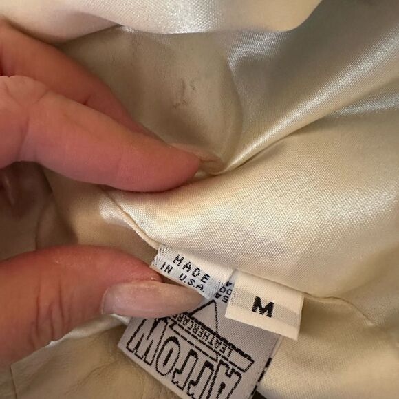 Vericci Leather Jacket Cream - Picture 7 of 12